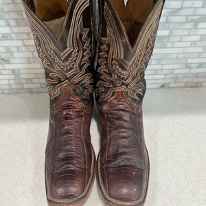 Men’s lucchese real ostrich leg leather boots size 11 1/2 D